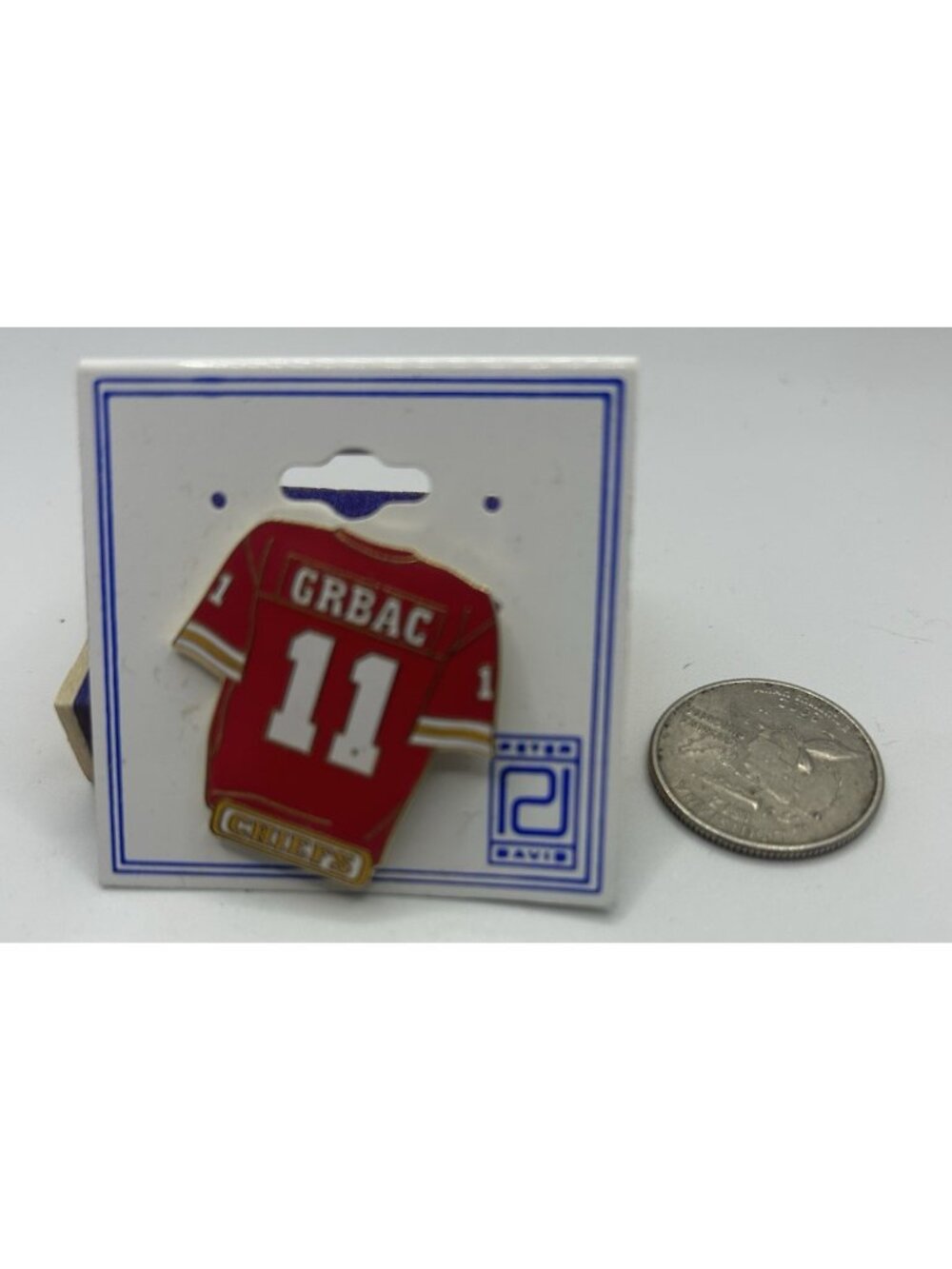 KC Chiefs Pins RARE 1998 Kansas City Chief Elvis Grbac Jersey Pin NFL Fan Pin